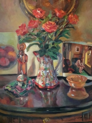 Flowers and Chocolate Pot Pitcher