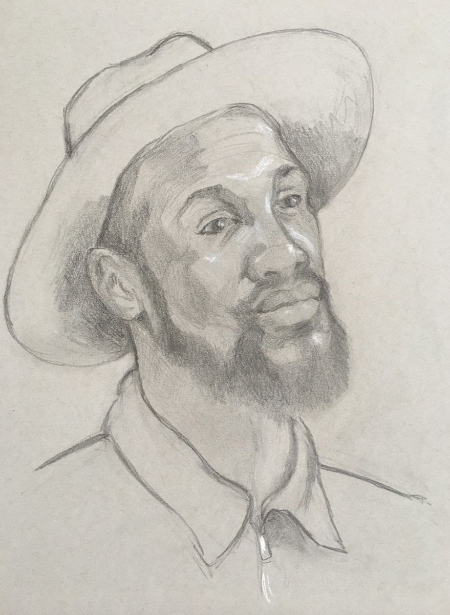 Portrait Model with Hat