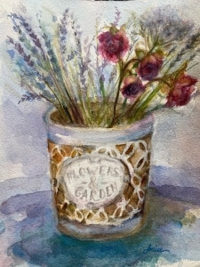 Mother's Day Gift with Roses and Lavender
