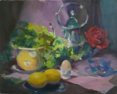 Two Lemons and Rose