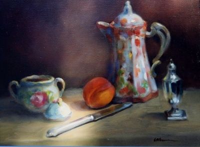 Still Life with Chocolate Pot and Silver Knife