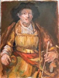 after Rembrandt Self Portrait